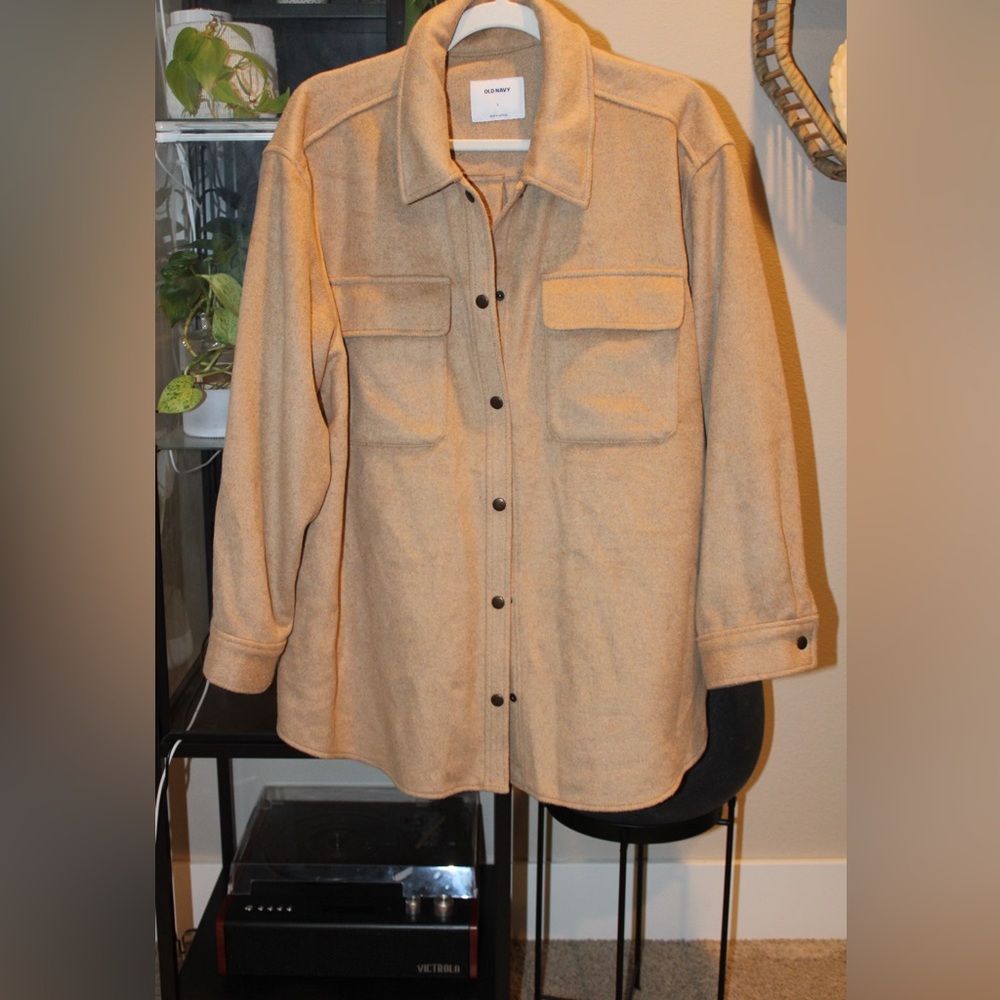 Old Navy Tan Shirt Jacket